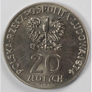 PRL. PROBE Nickel. 20 zl. XXV JAHRE DER RWPG, 1974.