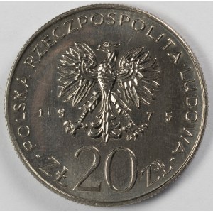 PRL. PROBE Nickel. 20 zl. MÜNZE. JAHR DER FRAUEN, 1975.
