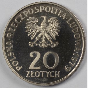 PRL. PRÓBA Nikiel. 20 zł. MIĘDZYNAR. ROK DZIECKA, 1979.