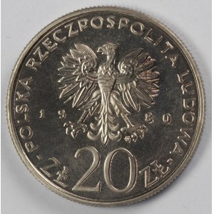 PRL. PROBE Nickel. 20 zl. SPIELE DER XXII OLYMPIADE, 1980.