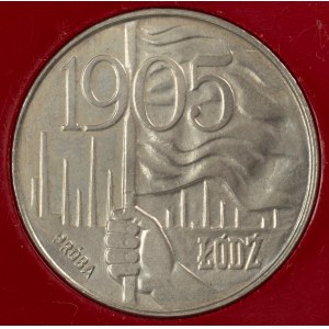 PRL. PRÓBA Nikiel. 20 zł. 1905 - ŁÓDŹ, 1980.