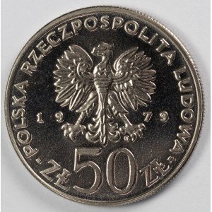 PRL. PROBE Nickel. 50 zl, 1979. mIESZKO I.