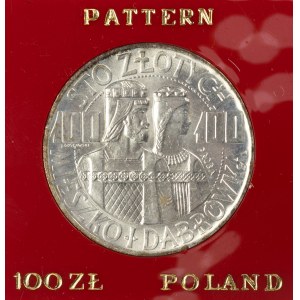 PRL. PREIS Silber. 100 zl, 1966. MIESZKO UND DĄBRÓWKA.