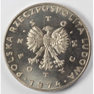 PRL. PROBE Nickel. 100 zl, 1974. SKŁODOWSKA-CURIE.