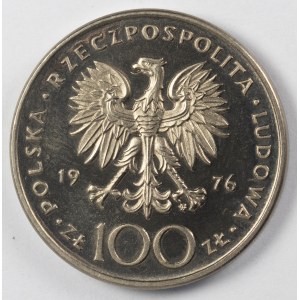 PRL. PRÓBA Nikiel. 100 zł, 1976. KOŚCIUSZKO.