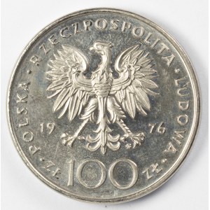 PRL. PROBE Nickel. 100 zl, 1976. kosciUSZKO.