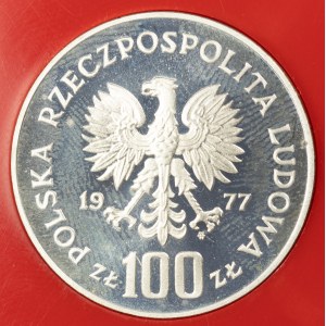 PRL. PROSPECT Silver. 100 zl, 1977. zubr.