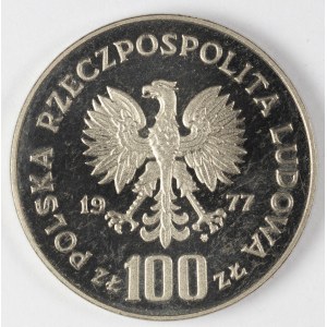 PRL. PRÓBA Nikiel. 100 zł, 1977. SIENKIEWICZ.