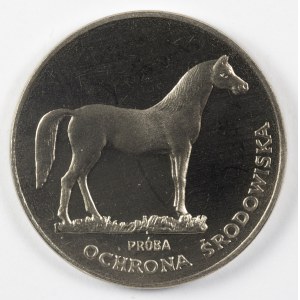 PRL. PRÓBA Nikiel. 100 zł, 1981. KOŃ.