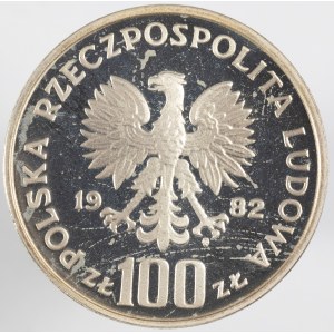 PRL. PRÓBA Srebro. 100 zł, 1982. BOCIANY.