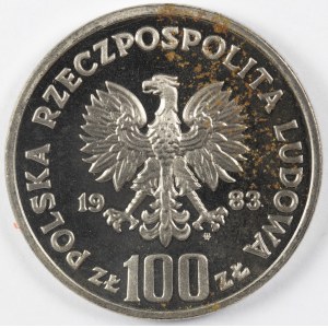 PRL. PRÓBA Nikiel. 100 zł, 1983. NIEDŹWIEDZIE.