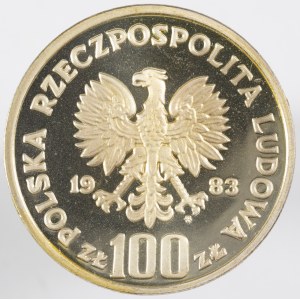 PRL. PRÓBA Srebro. 100 zł, 1983. NIEDŹWIEDZIE.