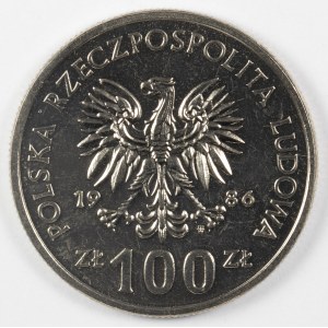 PRL. PRÓBA Nikiel. 100 zł, 1986. ŁOKIETEK.