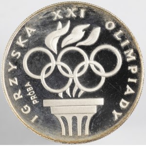PRL. Stříbrná cena. 200 zl, 1976. hry 21. olympiády.