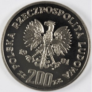 PRL. PROBE Nickel. 200 zl, 1981 HERMAN.
