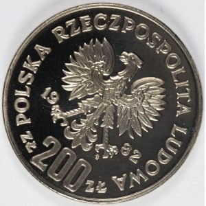 PRL. PRÓBA Nikiel. 200 zł, 1982. MŚ - HISZPANIA 1982.