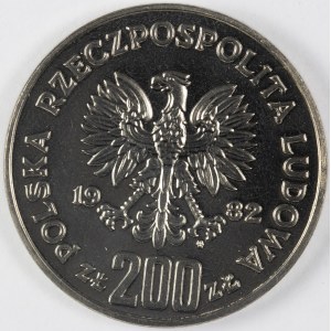 PRL. PROBE Nickel. 200 Zloty, 1982. Croissants.