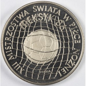 PRL. PRÓBA Nikiel. 500 zł, 1986. MŚ - MEKSYK 1985.