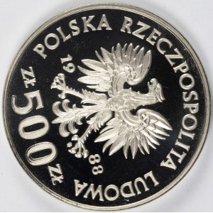 PRL. Niklová známka. 500 zl, 1988 JADWIGA.