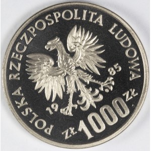 PRL. Vernickelt. 1.000 zl, 1985. PRZEMYSŁAW II.