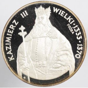 PRL. PRÓBA Srebro. 1 000 zł, 1987. KAZIMIERZ III WIELKI.