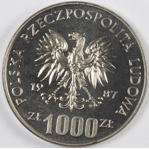 PRL. PROBE Nickel. 1.000 zl, 1987 WRATISLAVIA.