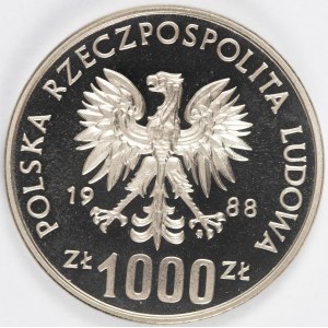 PRL. PROBE Nickel. 1.000 zl, 1988 JADWIGA.