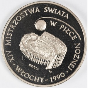 PRL. PRÓBA Nikiel. 1 000 zł, 1988. MŚ - WŁOCHY 1990.