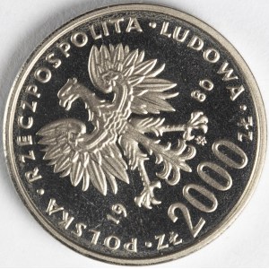 PRL. PRÓBA Nikiel. 2 000 zł, 1980. CHROBRY.