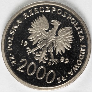 PRL. PRÓBA Nikiel. 2 000 zł, 1989. JAN PAWEŁ II.