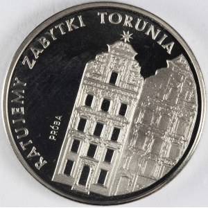 PRL. PRÓBA Nikiel. 5 000 zł, 1989. RATUJEMY ZABYTKI TORUNIA.