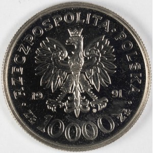 PRL. PROBE Nickel. 10.000 zl, 1991. 3 MAI VERFASSUNG.