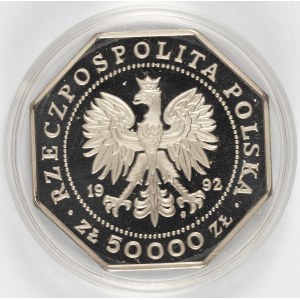 PRL. MUSTER Nickel. 50 000 zl, 1992. 200 JAHRE ORDENT VIRTUTI MILITARI.