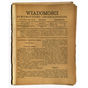 Numismatic and Archaeological NEWS. No. 4 (10): October 1891, Breaks 237- 268, loose as an extra...