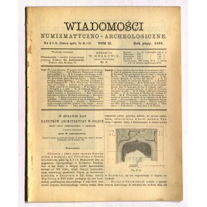 Numismatické a archeologické NOVINKY. č. 2 a 3 (16 a 17): 1893, s. 33-96, v č. mj: W. Revoli ...