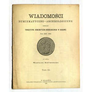 Numizmatické a archeologické novinky. Rok 1896-1898, súpis vecí T. III, zložka XIV; blok uvoľnený,...