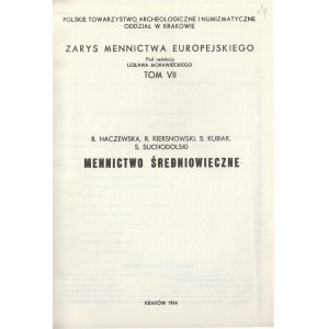 MEDIEVAL MENNING, B. Haczewska, R. Kiersnowski, S. Kubiak, S. Suchodolski, ed. by PTAiN, Krakó...