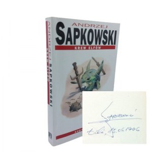 Andrzej Sapkowski - Krew Elfów, 1994 pierwsze wydanie, autograf autora
