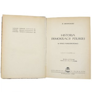 B. Limanowski - Historia Demokracji, 1946