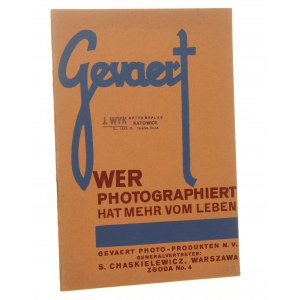 Gevaert. Wer Photographiert Hat Mehr vom Leben [katalog produktów / lata 30.]