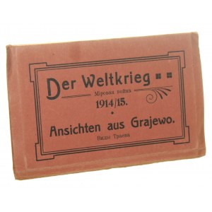 Der Weltkrieg 1914/15 Ansichten aus Grajewo [Wojna światowa 1914/15, Widokówki z Grajewa] [pocztówki, 12 kart, album harmonijkowy]
