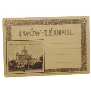 Ľvov - Leopol [pohľadnice, rozkladací album, 10 kariet, ante 1939]