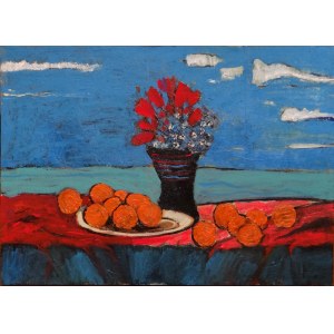 Tomasz KURAN (nar. 1972), More, kvety, pomaranče a jarná obloha, 2023