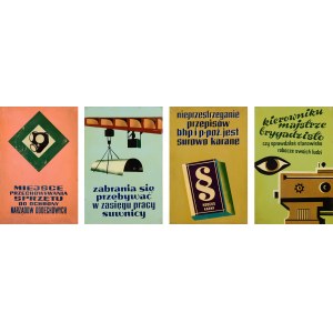 Set of 4 health and safety boards