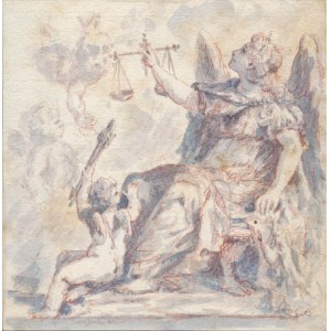 ROMAN SCHOOL, 18th CENTURY, Allegory of Justice