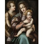 GIOVAN BATTISTA DEL VERROCCHIO (Florence, 1494 - 1569), Madonna with Child and Saint John