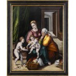 CIRCLE OF GIULIO ROMANO, 16th CENTURY, Madonna and Child, Saint Anne and Saint John 