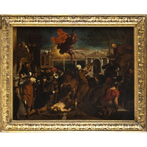 FOLLOWER OF JACOPO TINTORETTO, XVII SECOLO, Das Wunder des Heiligen Markus