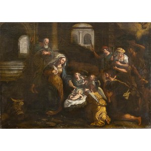 GENOVESE SCHOOL, 17th CENTURY, Adoration of the Shepherds