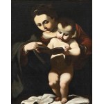 AMBIT OF GIOVANNI FRANCESCO BARBIERI CALLED GUERCINO (Cento, 1591 - Bologna, 1666), Maddonna with Child Madonna del libro